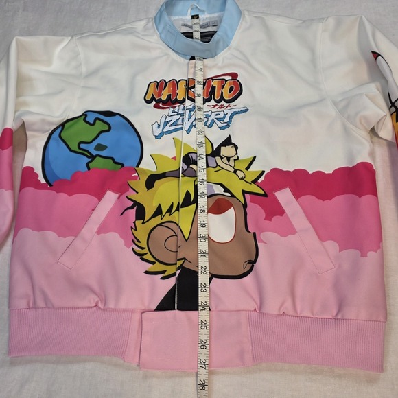 RARE Naruto x Lil Uzi Vert Headgear Racing Jacket L Anime Hip Hop Streetwear - Picture 13 of 13